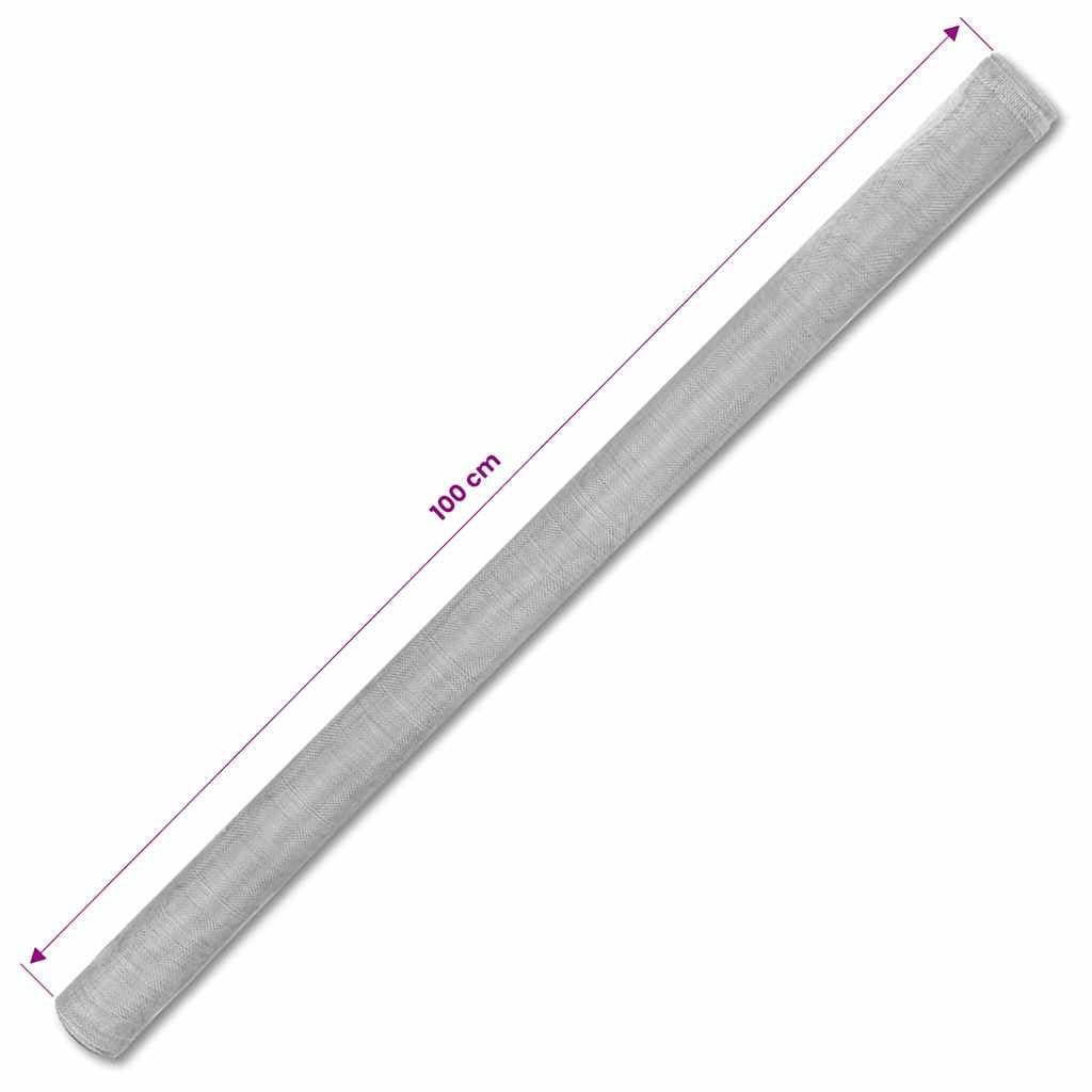 Aluminum Mesh Screen 39.4x196.9 Inch Silver N6208
