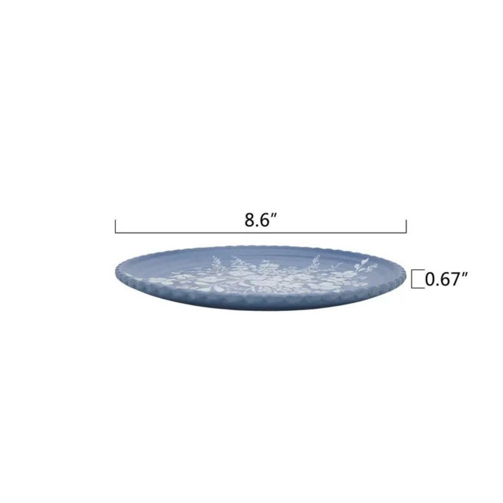 12-Piece Bamboo Melamine Dinnerware Set, Service for 4, Blue W6042