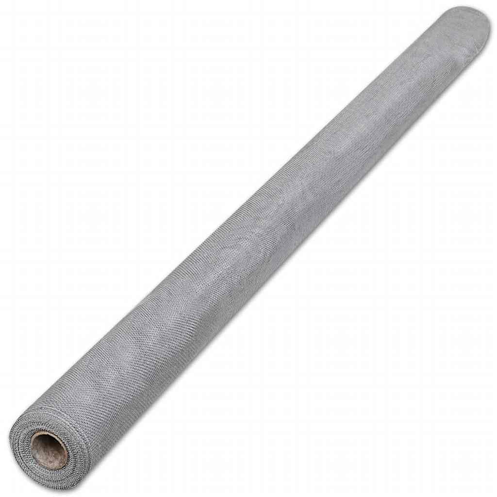Aluminum Mesh Screen 39.4x196.9 Inch Silver N6208