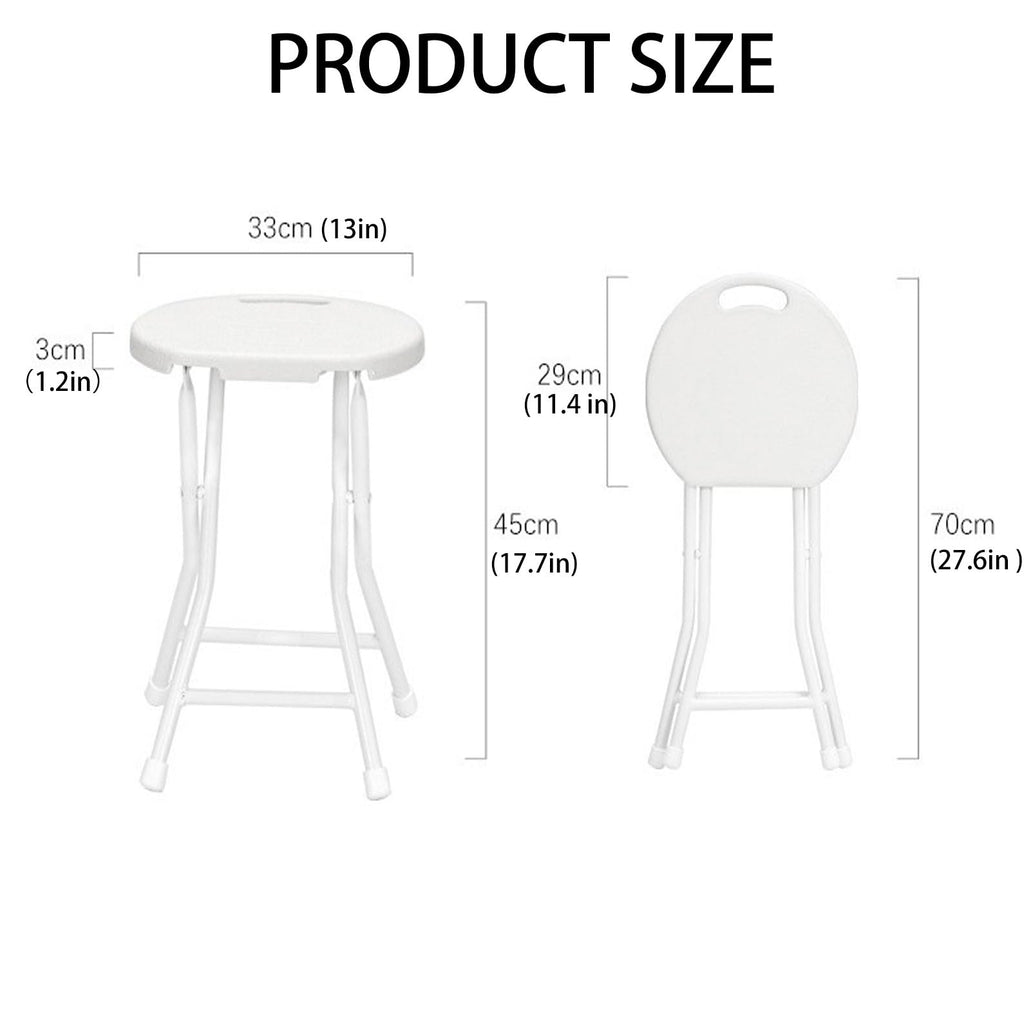 18 inch Portable Folding Plastic Stool with Steel Frame N722