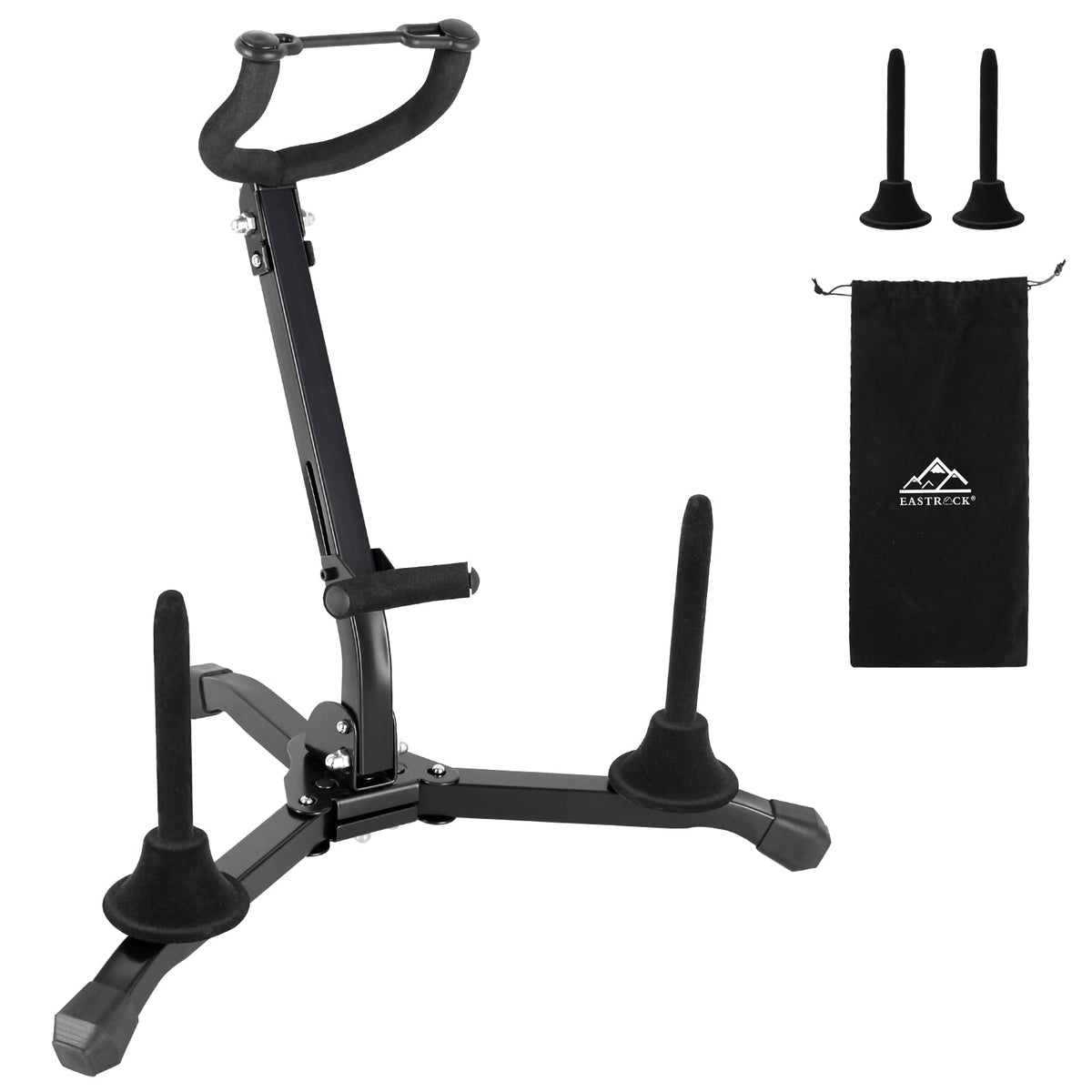 Alto & Tenor Saxophone Stand with 2 Flute/Clarinet Holders and Bag D4475
