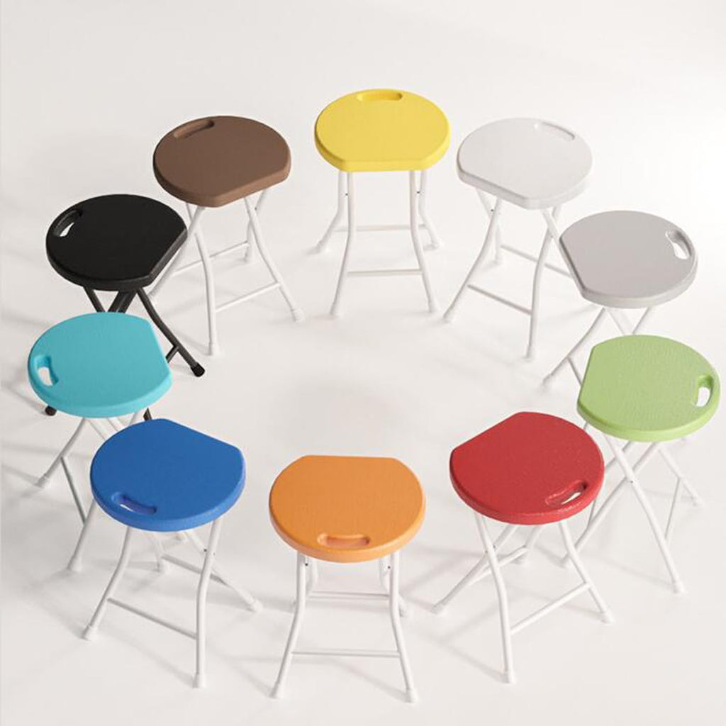 18 inch Portable Folding Plastic Stool with Steel Frame N722