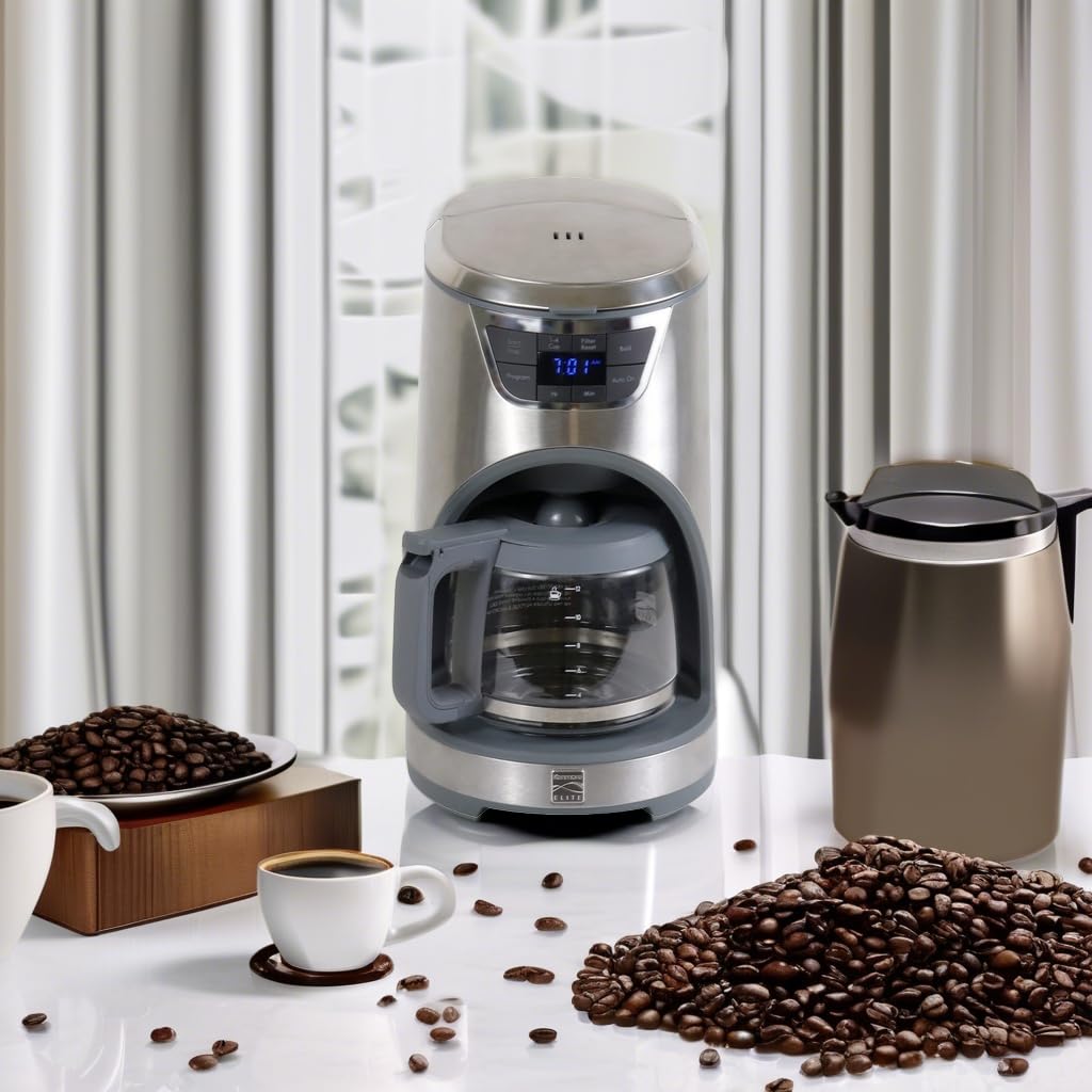 12-Cup Programmable Drip Coffee Maker with Glass Pot E2292