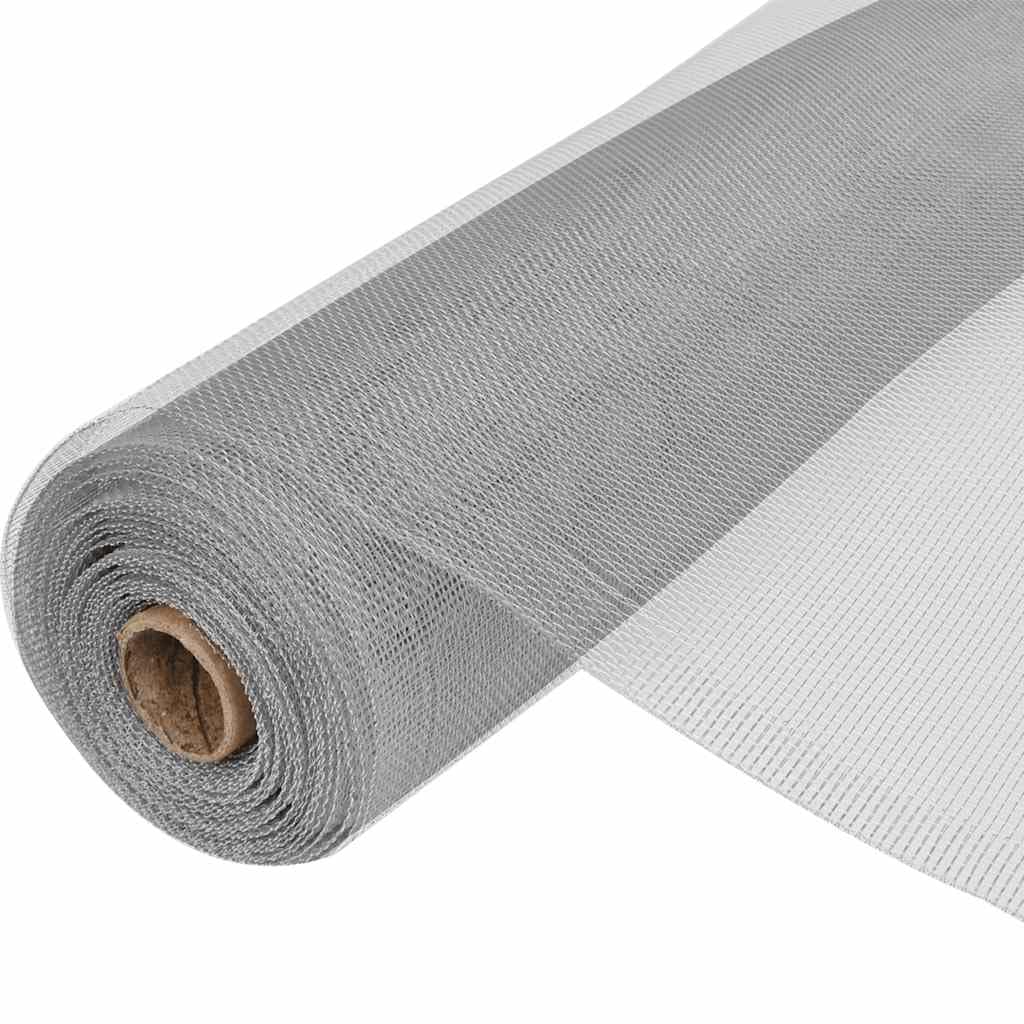 Aluminum Mesh Screen 39.4x196.9 Inch Silver N6208