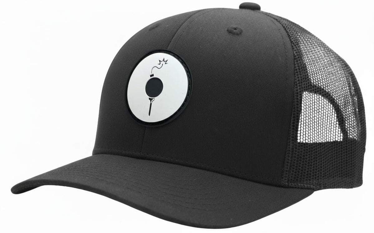 Golf Trucker Hat with Mesh Back and Adjustable Snap A8557
