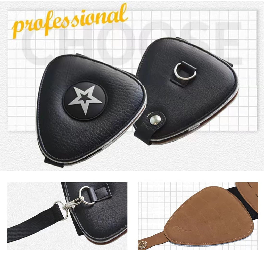 Guitar Pick Holder Case Bag with 24pcs Colorful Picks E4355