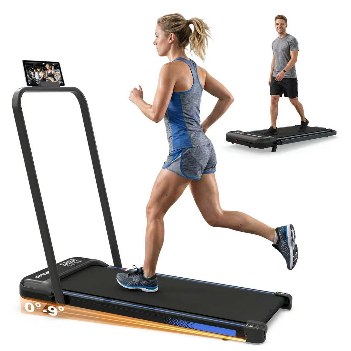3 in 1 Foldable Under Desk Treadmill with Incline F8279
