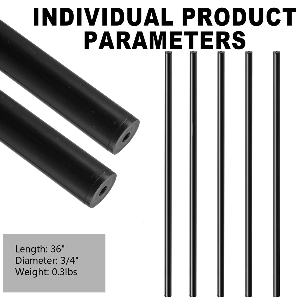 101 Pack 36" Round Black Aluminum Deck Balusters W33872