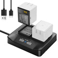 2-Pack Rechargeable Batteries with LCD Dual Charger Q49896