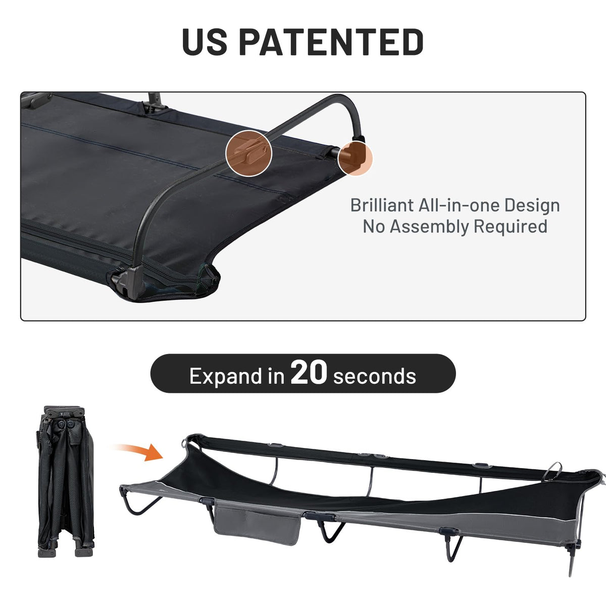 Aluminum Camping Cot J509