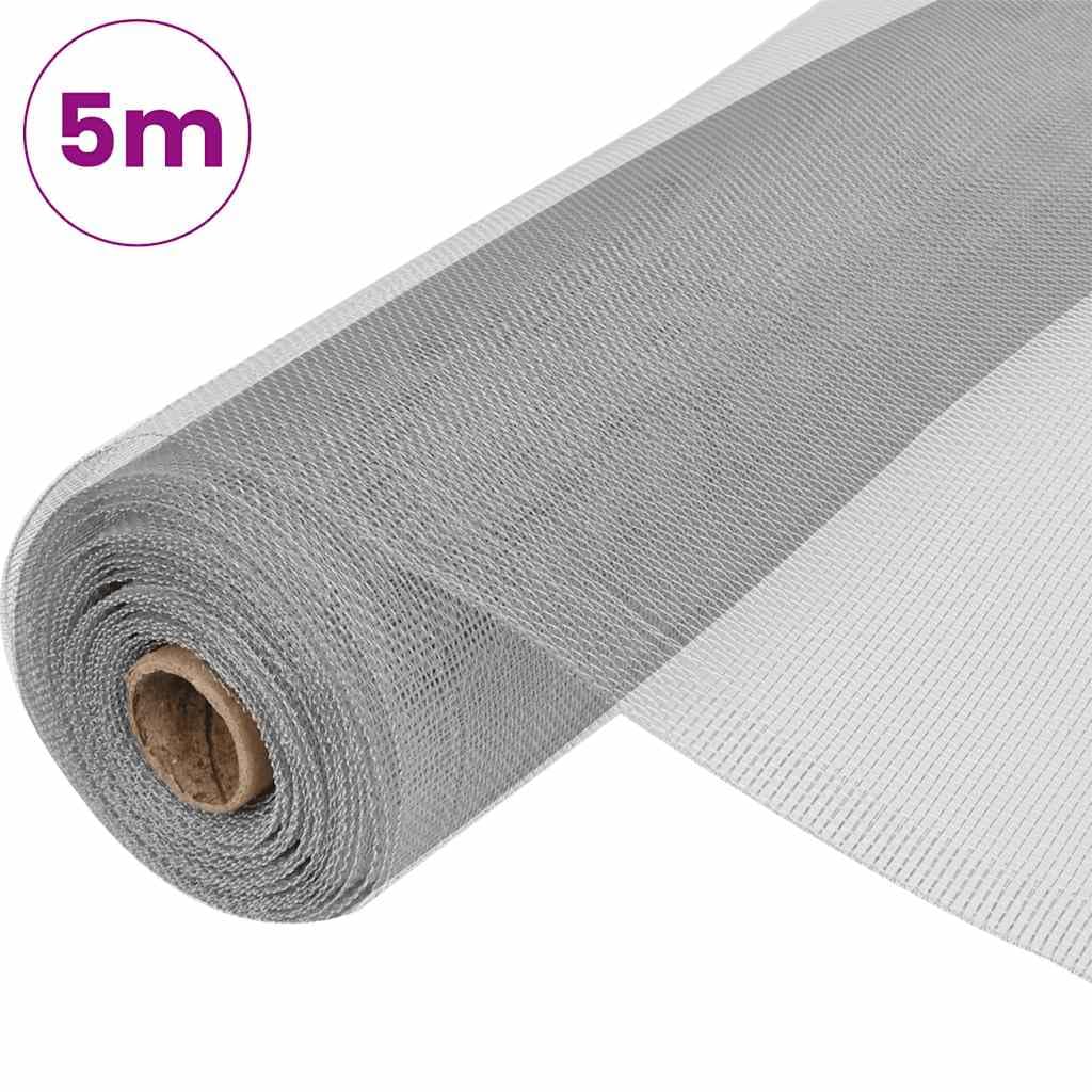 Aluminum Mesh Screen 39.4x196.9 Inch Silver N6208