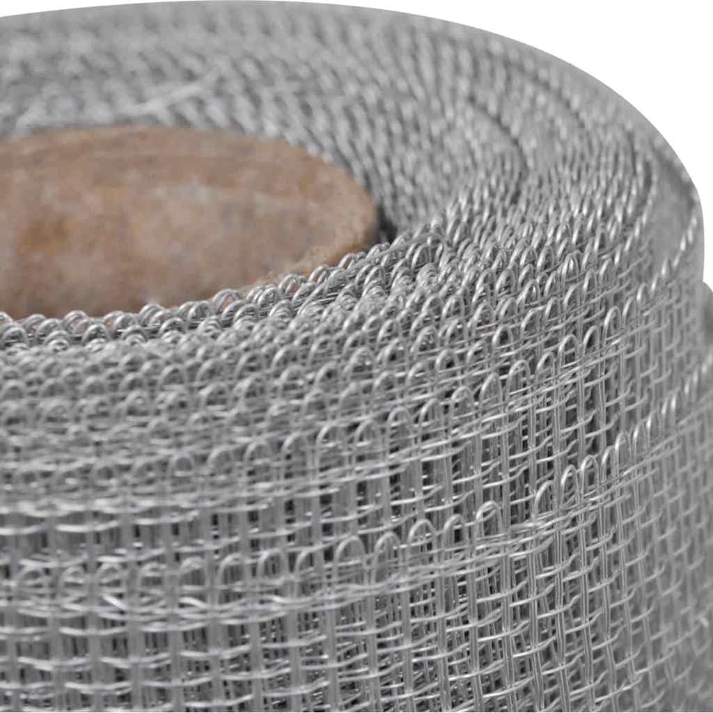 Aluminum Mesh Screen 39.4x196.9 Inch Silver N6208