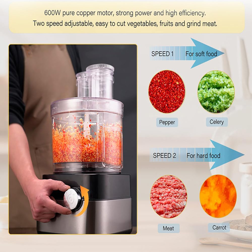 600W 5 Cube Grid 5000ml Electric Vegetable Chopper Z1811