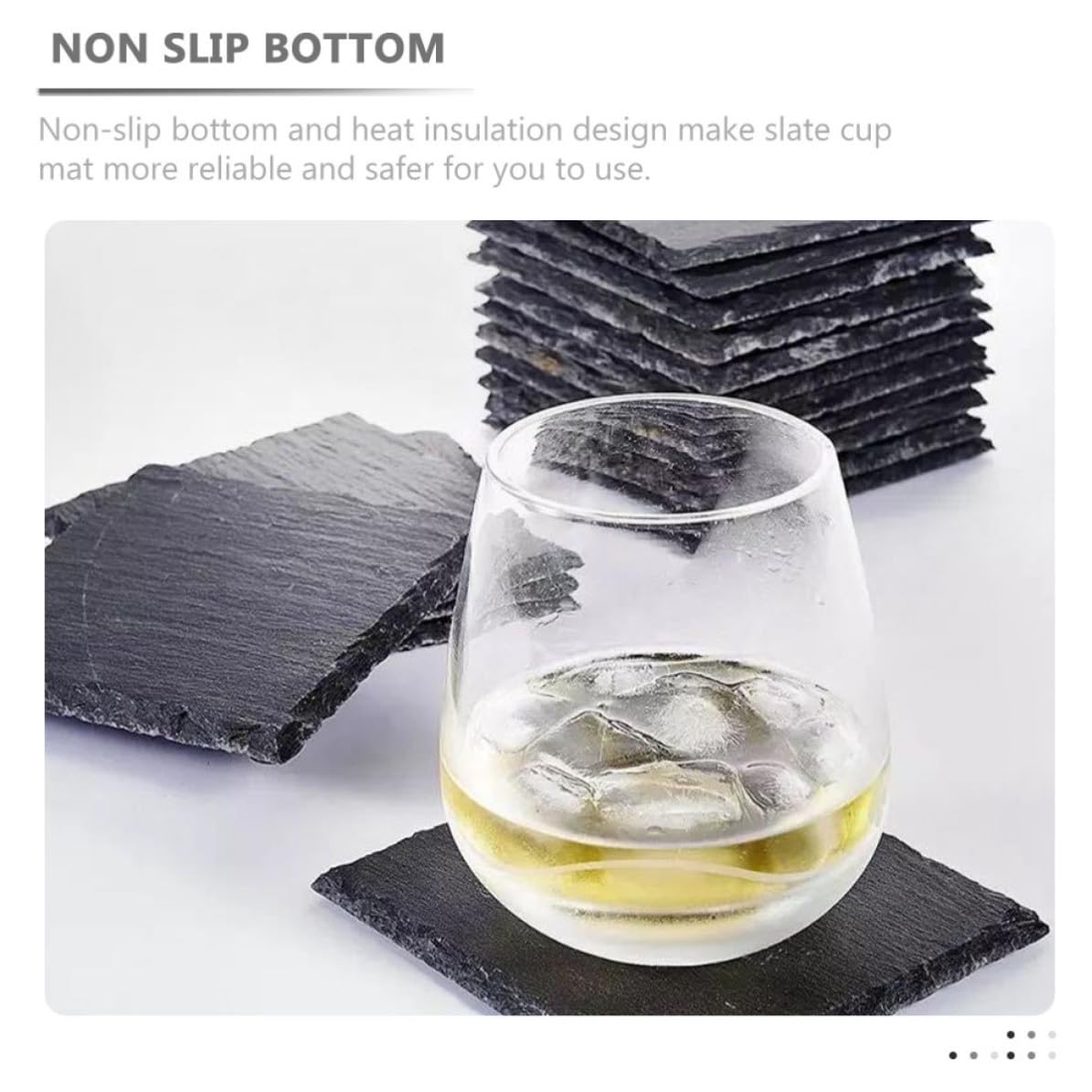 Natural Stone Coasters Set 12pcs A2622