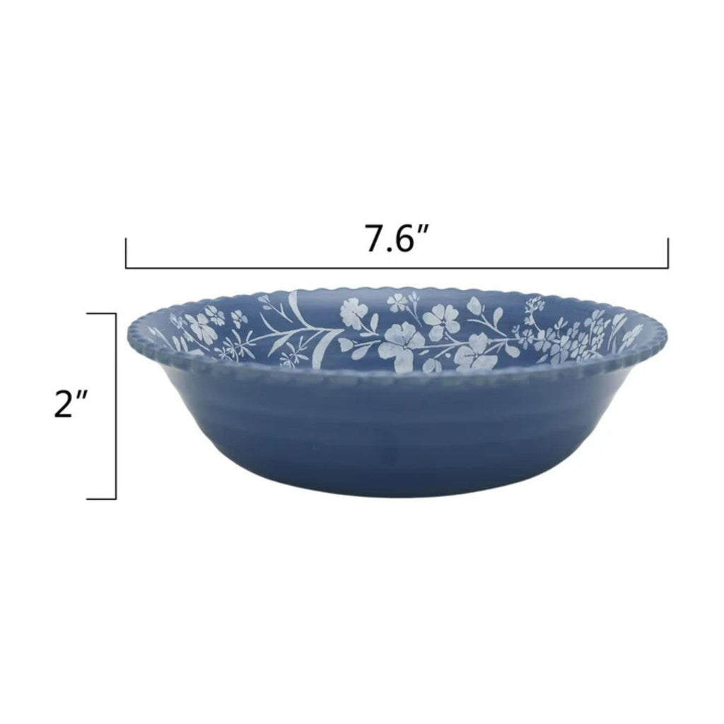 12-Piece Bamboo Melamine Dinnerware Set, Service for 4, Blue W6042