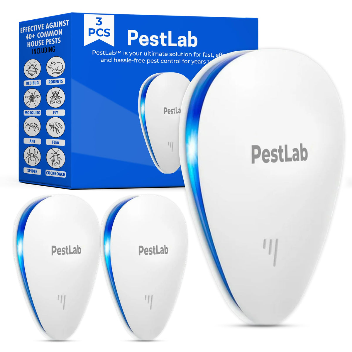 Indoor Plug In Ultrasonic Pest Repeller 3 Pack Z84579