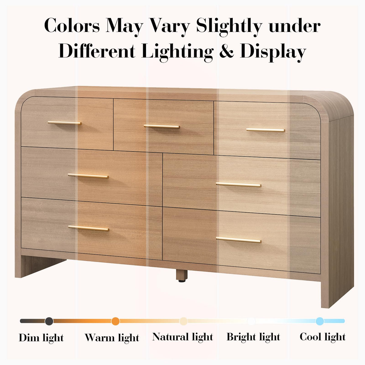 Curved 7 Drawer Dresser M447
