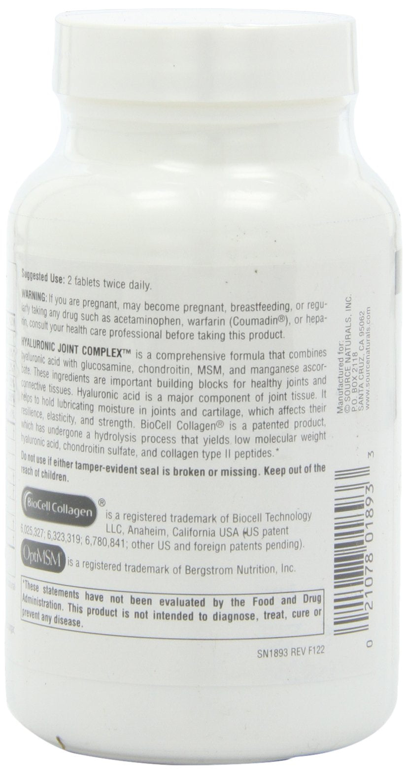 Hyaluronic Joint Complex 60 Tablets M406110