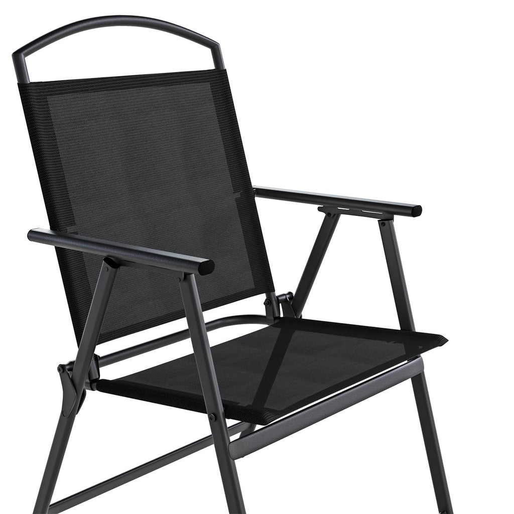 Folding Outdoor Chairs Set of 2 Black T68513