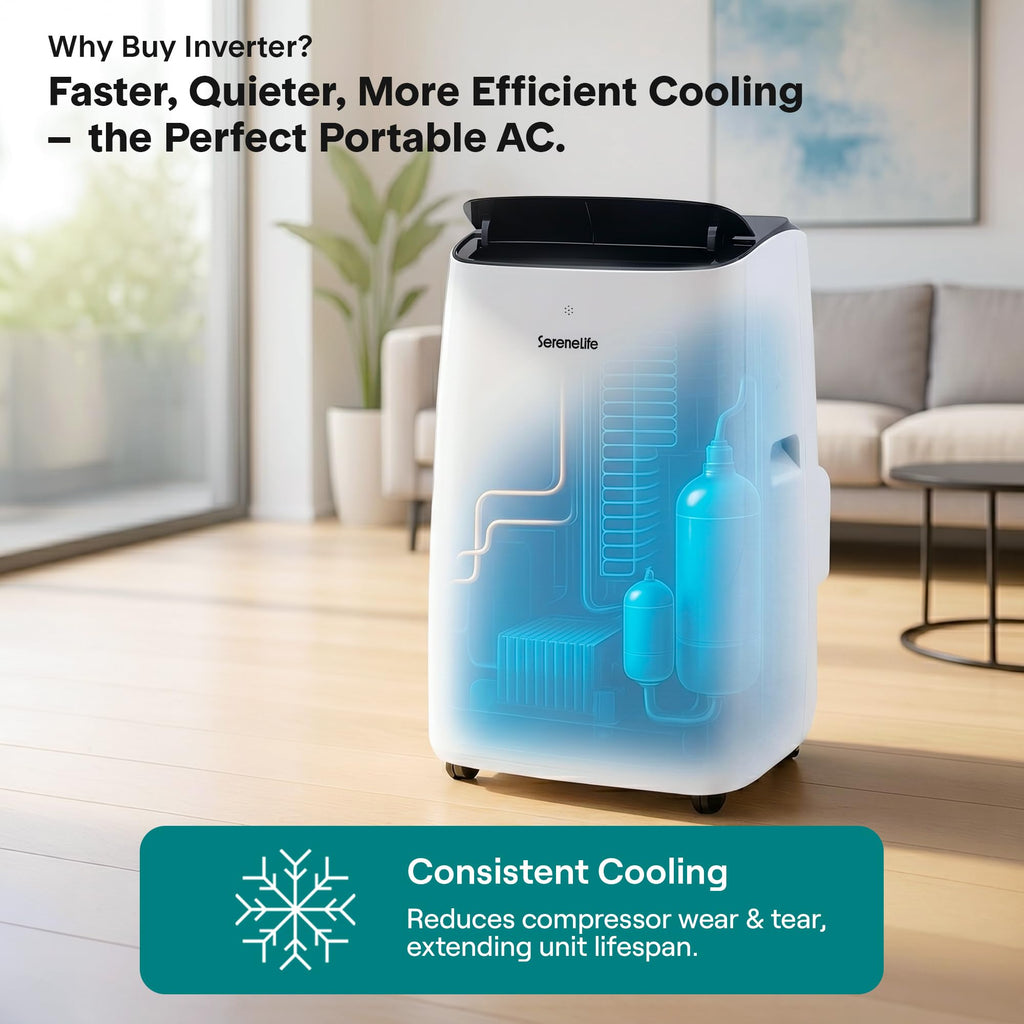 12000 BTU Inverter Portable Air Conditioner & Heater with Wi-Fi P71760