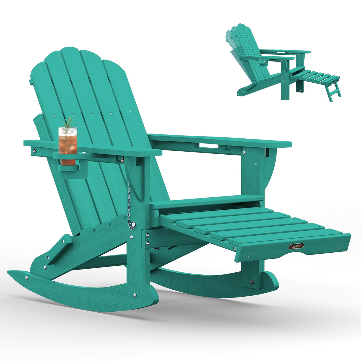 Adirondack Rocking Chair with Footrest L636731