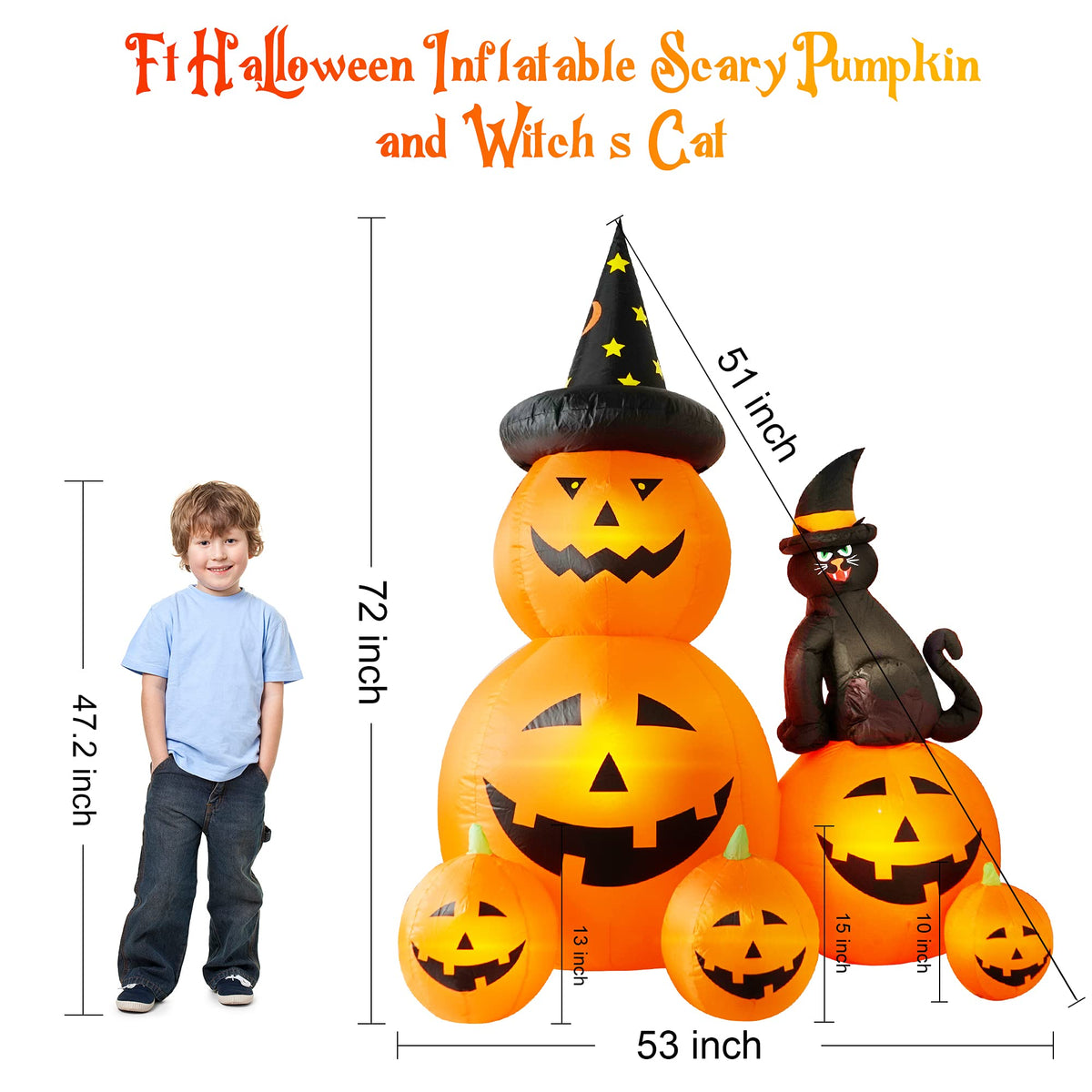 6 FT Halloween Inflatable Outdoor Decor Y5330