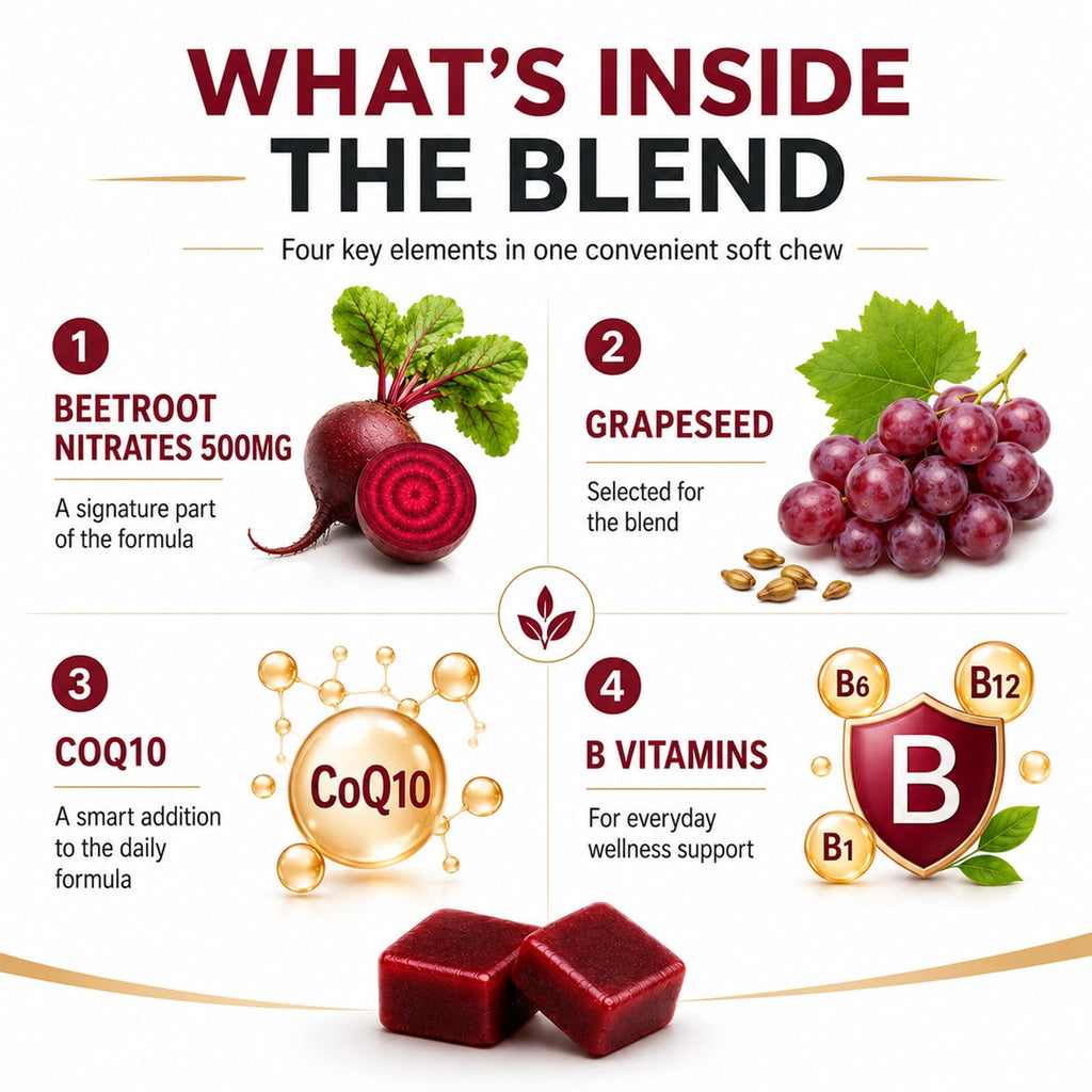 Beet Chews with L-CoQ10 & Grape Seed 60 Chew T8379