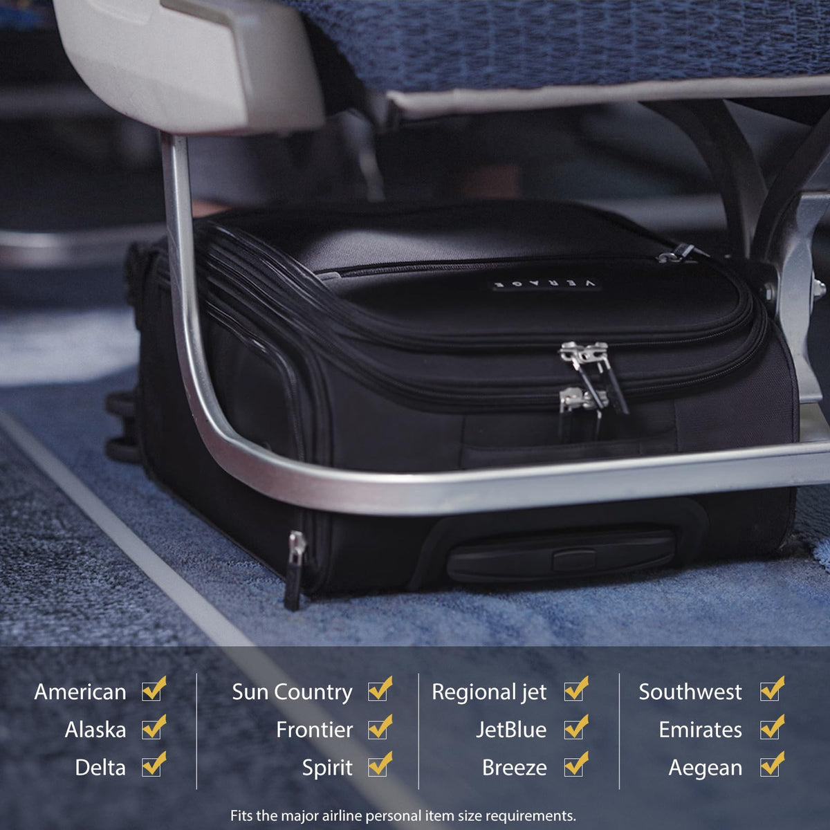 Black 14.5-Inch Spinner Underseat Carry On Luggage G83764