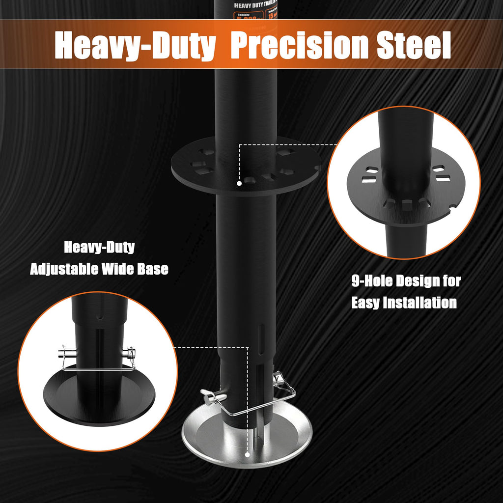 5000lbs A-Frame Trailer Jack with Adjustable Drop Leg G1290