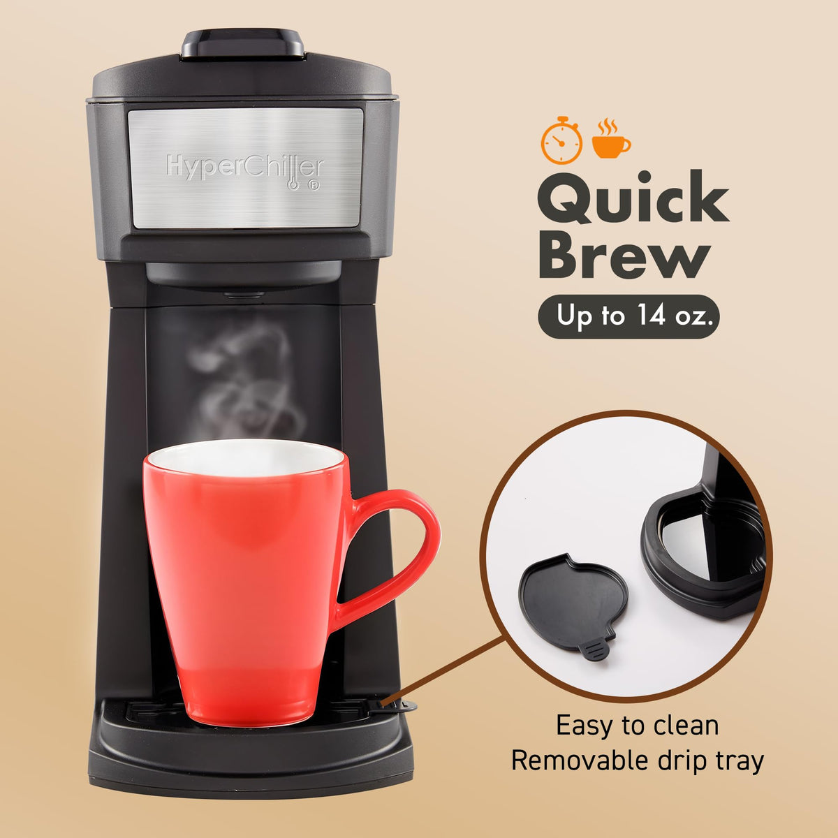Black Iced Hot Coffee Maker D276