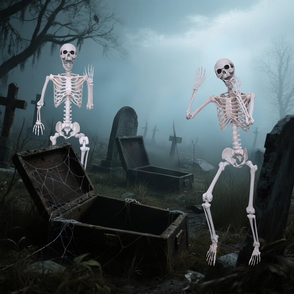 2 Pack 5.4ft Life Size Skeleton with Movable Joints Y3685