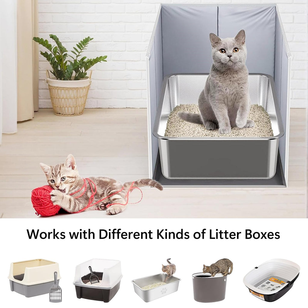 Extra Large Open Top High Sided Cat Litter Box Enclosure T935741