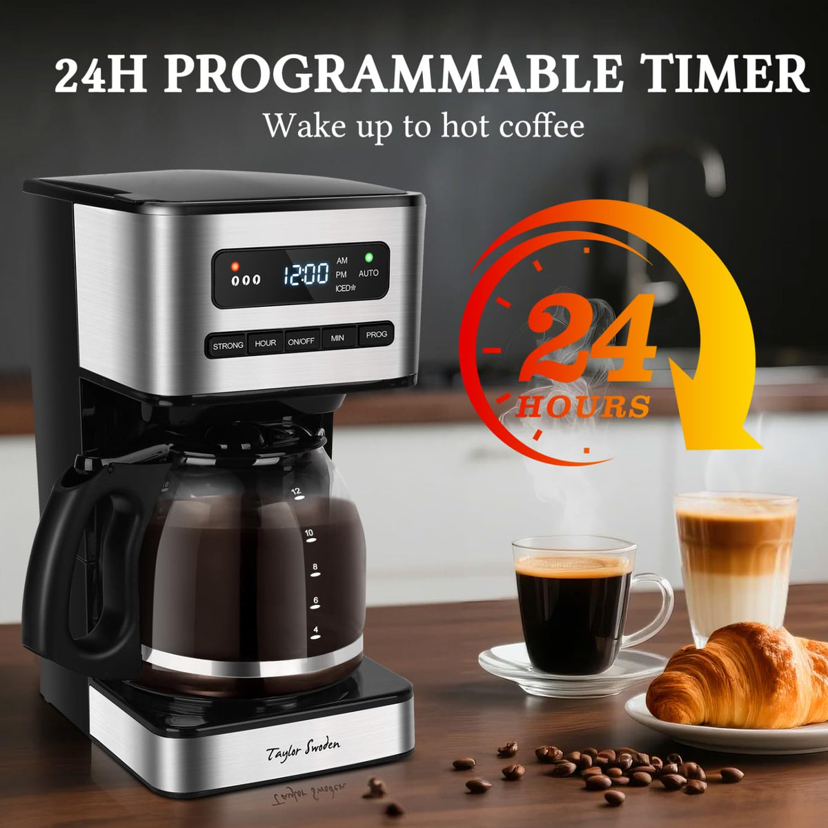 Programmable 12 Cup Drip Coffee Maker C50547