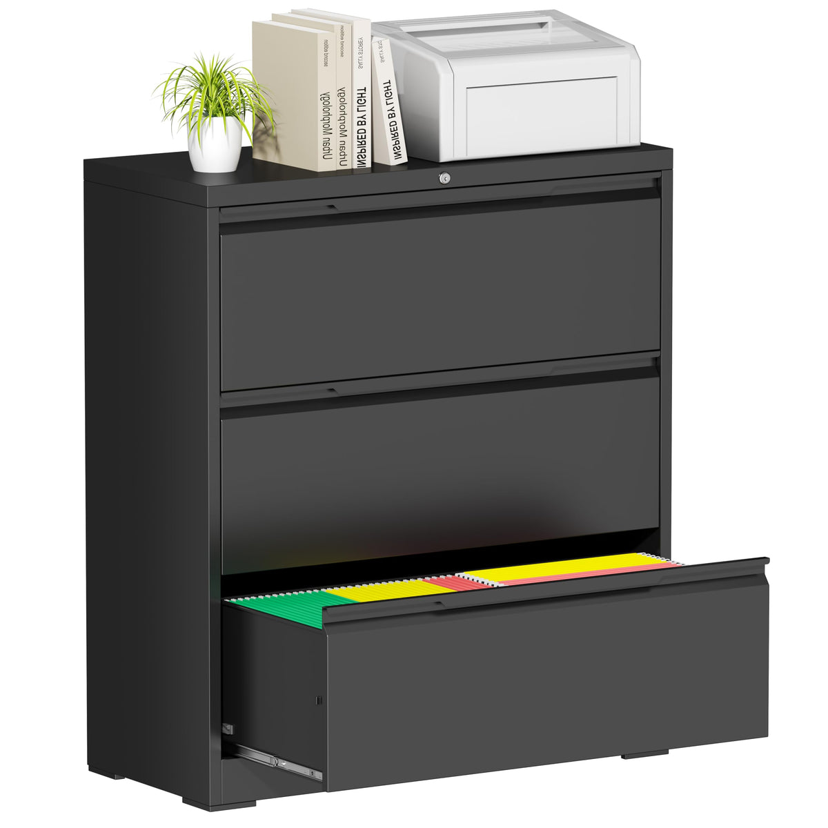 3 Drawer Metal File Cabinet with Lock D99144