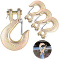 4-Pack 3/8-Inch Clevis Slip Hooks with Safety Latch Y5931