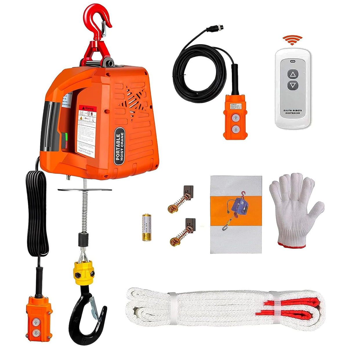 3 in 1 Electric Hoist Winch 2200LBS 38FT 110V O659045