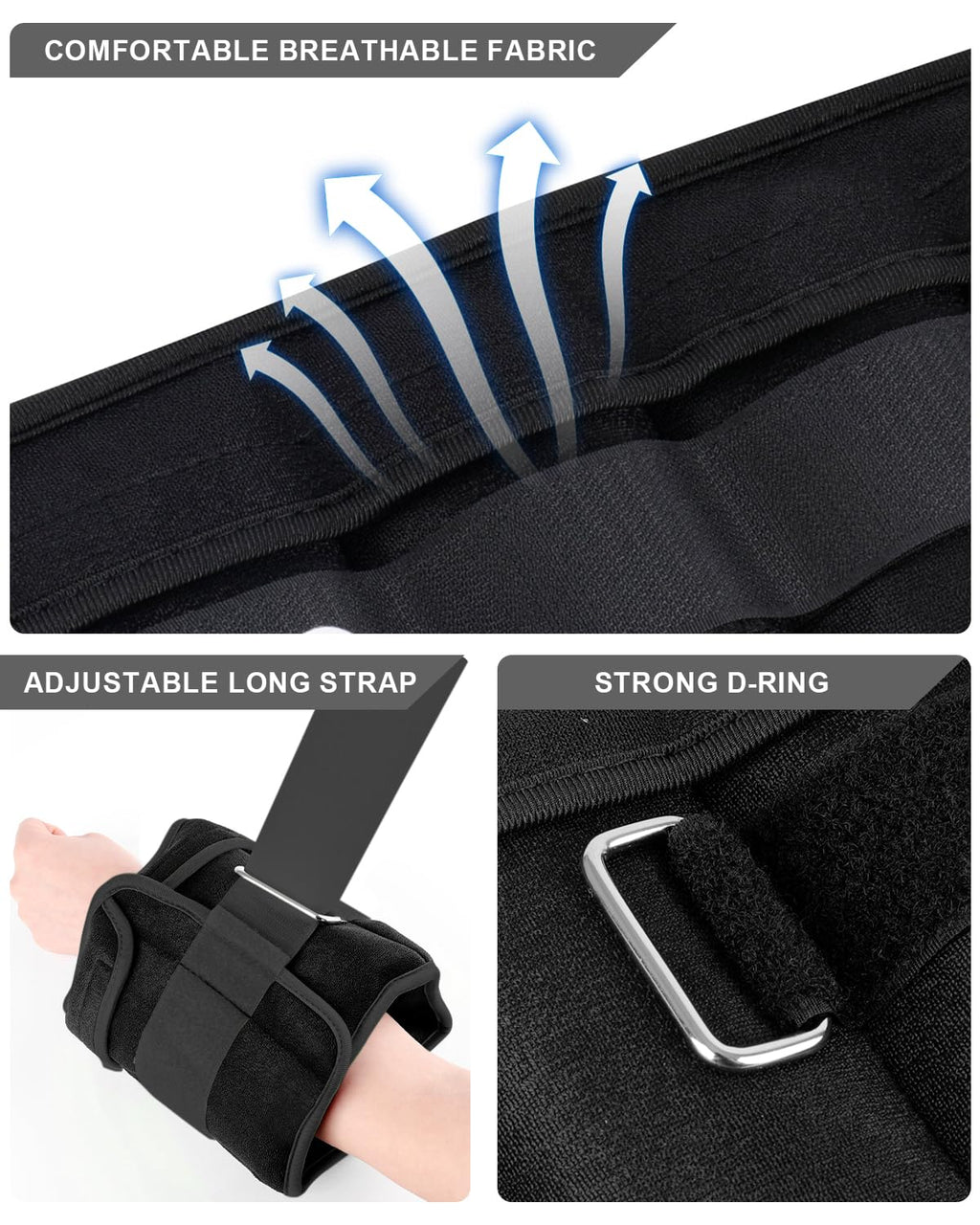 Adjustable Ankle Weights with Removable Weight Z156