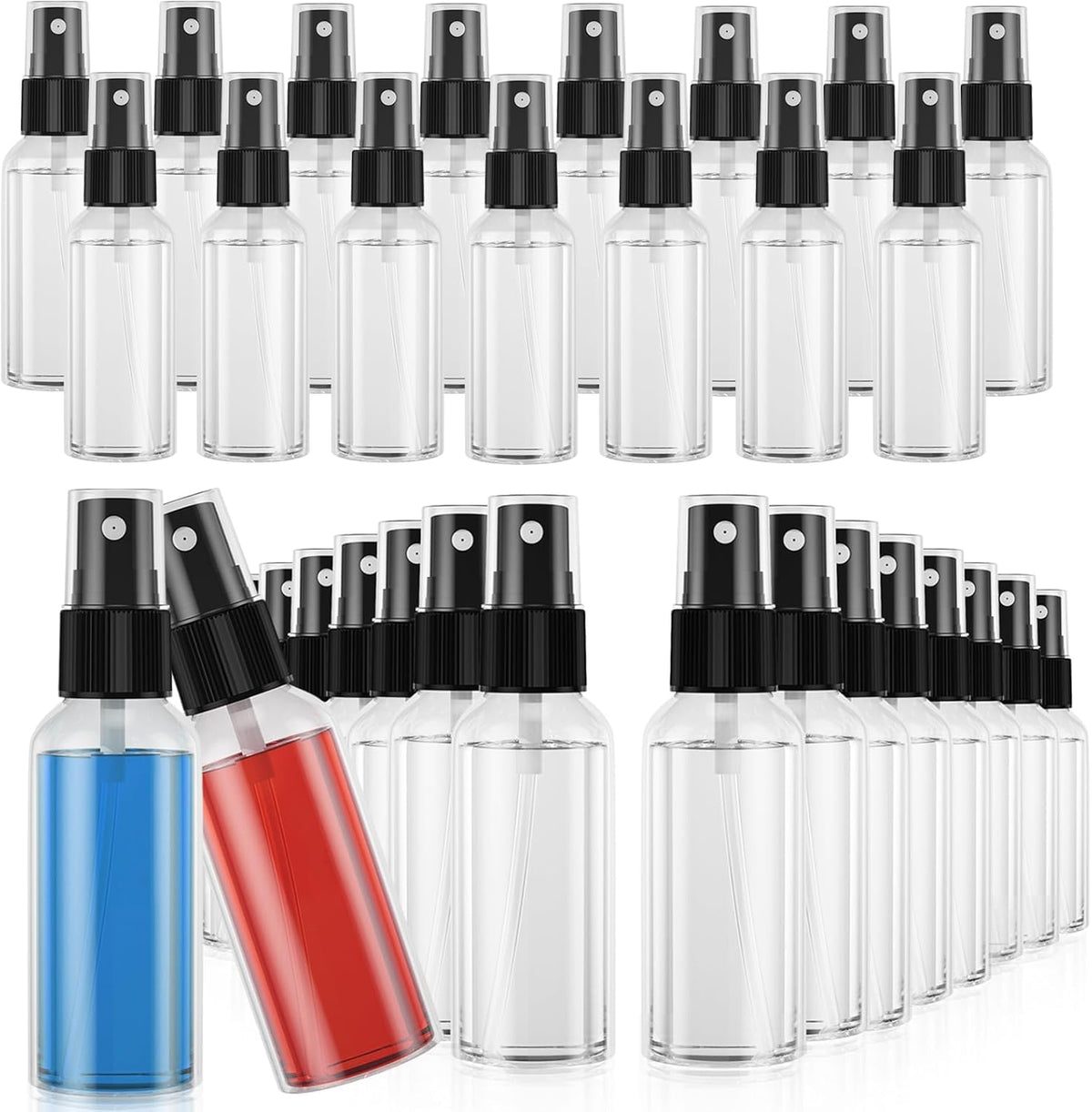 2.7oz/80ml 100PCS Plastic Spray Bottles O79953