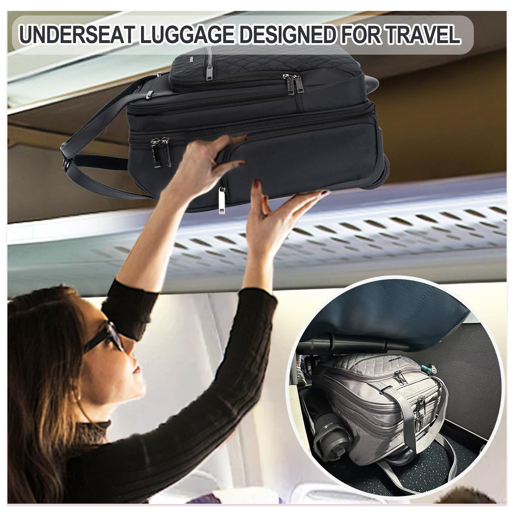 Black 16" Underseat Wheeled Bag D995