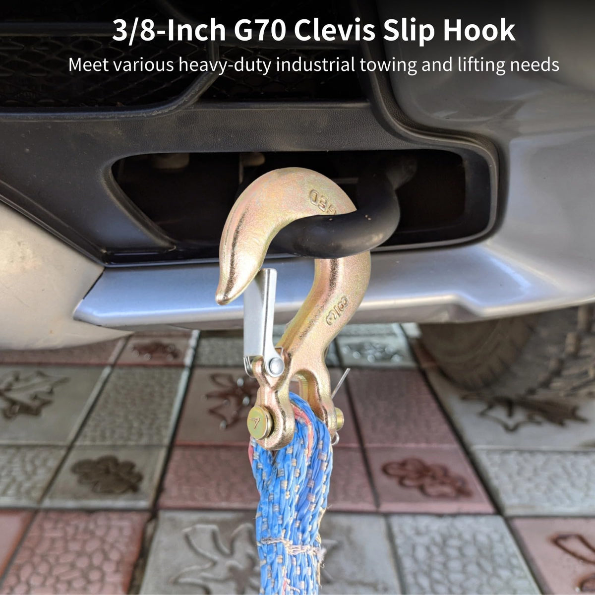 4-Pack 3/8-Inch Clevis Slip Hooks with Safety Latch Y5931