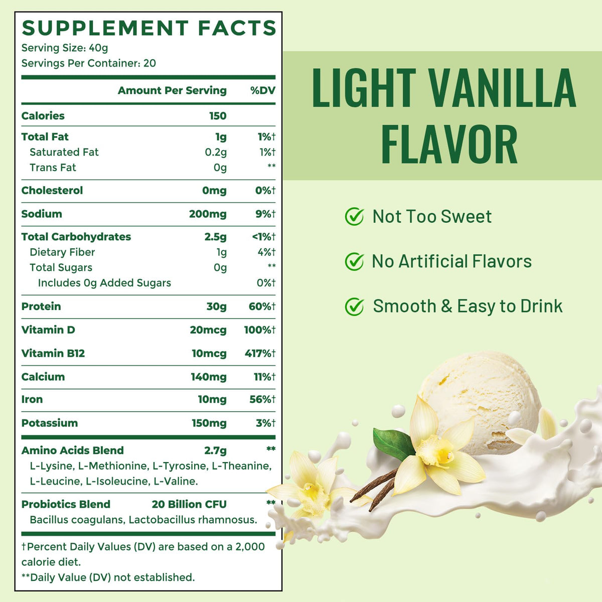 30g Organic Vegan Plant-Based Protein Powder O854301