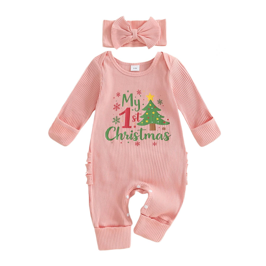 Christmas Tree Long Sleeve Romper Jumpsuit G90544