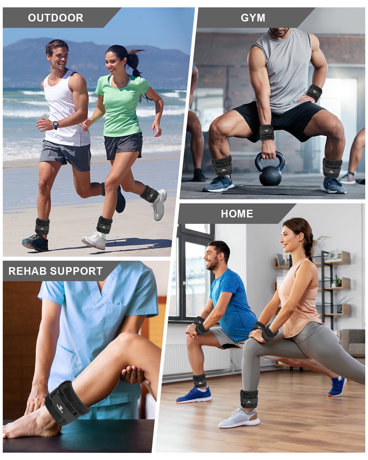 Adjustable Ankle Weights with Removable Weight Z156