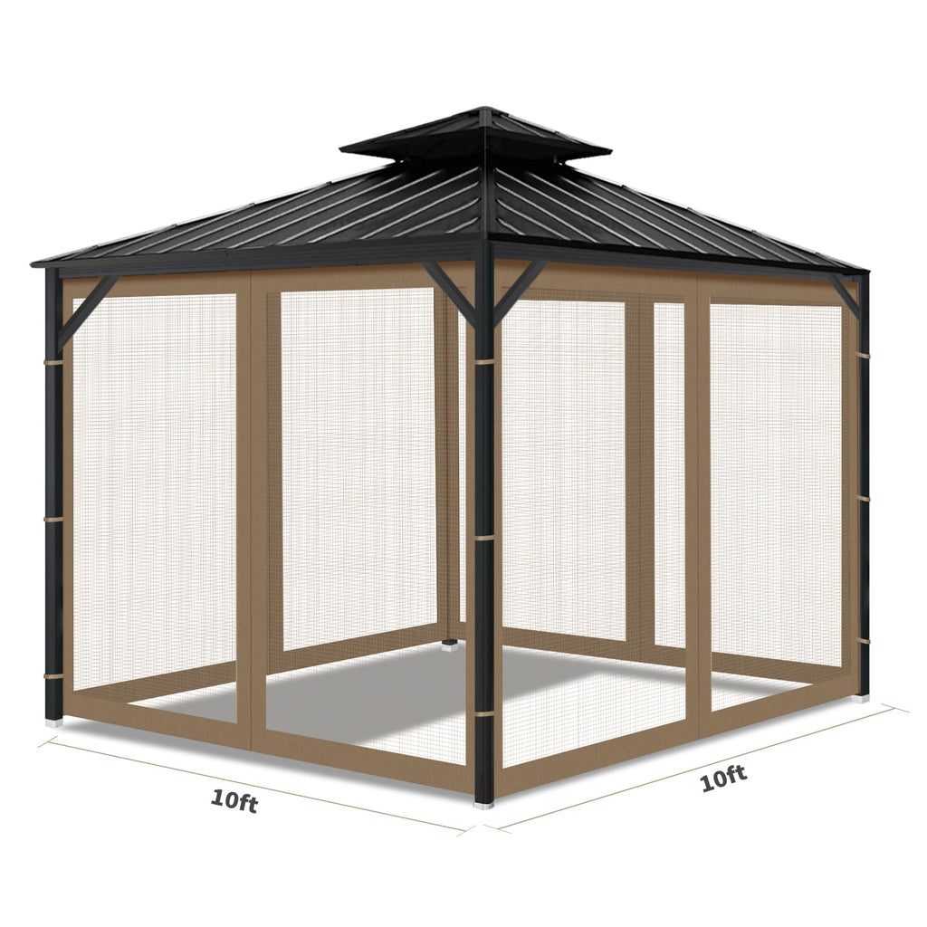 Brown Gazebo Mosquito Netting U11578