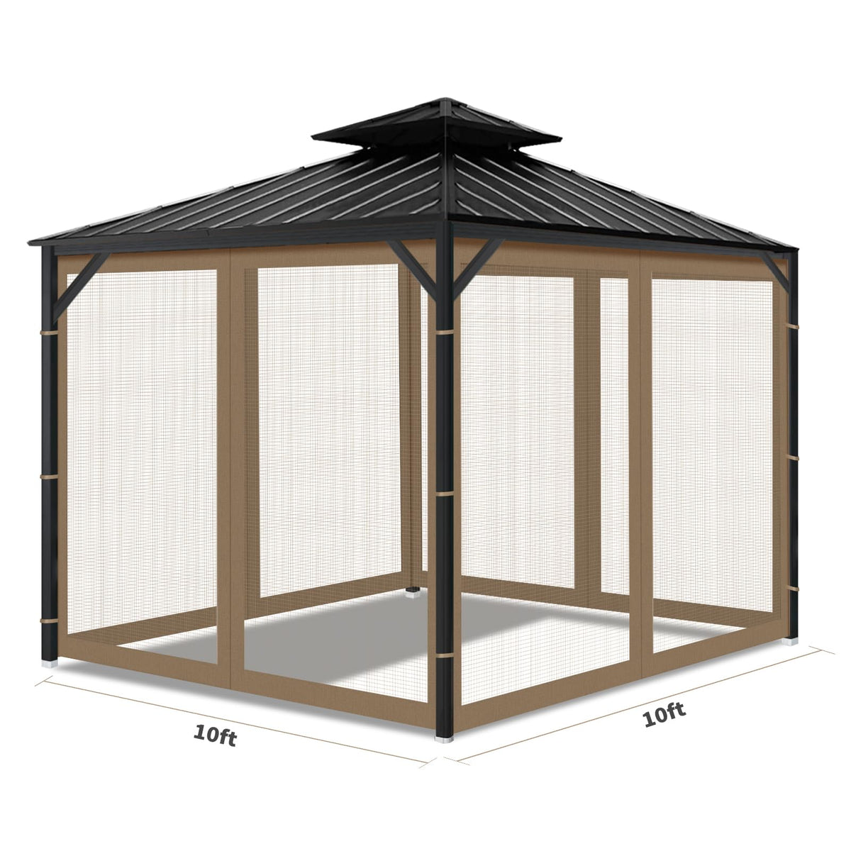 Brown Gazebo Mosquito Netting U11578