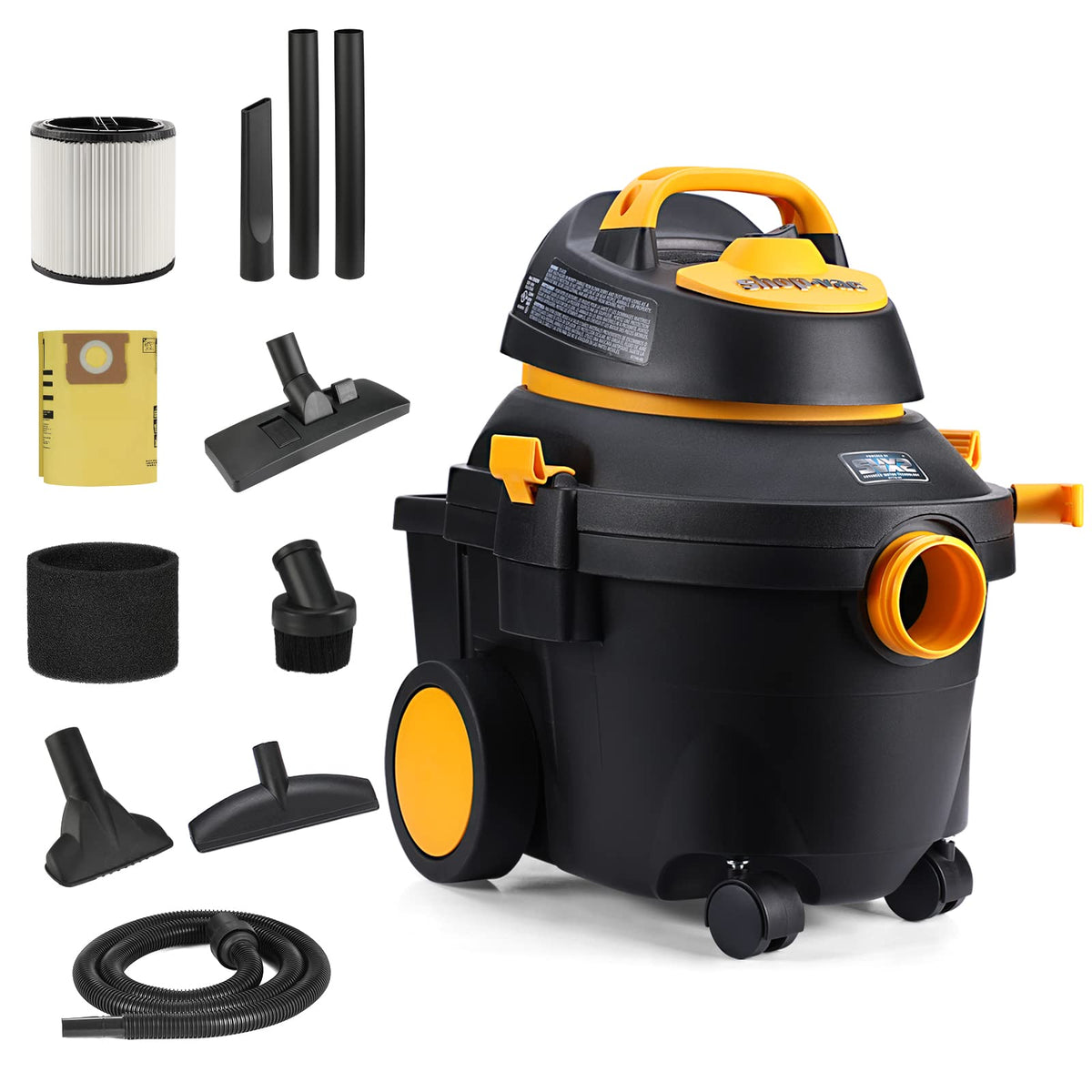 4 Gallon 5.5 Peak HP Wet/Dry Utility Vacuum with Cart B519867