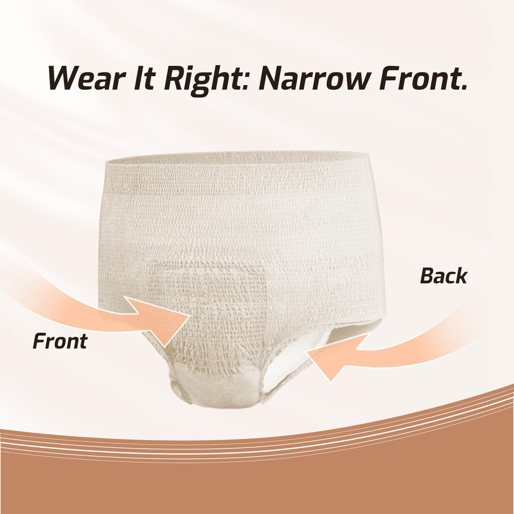 Beige Large Incontinence Underwear 128 Count O886817