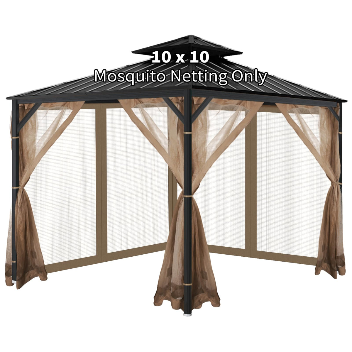 Brown Gazebo Mosquito Netting U11578