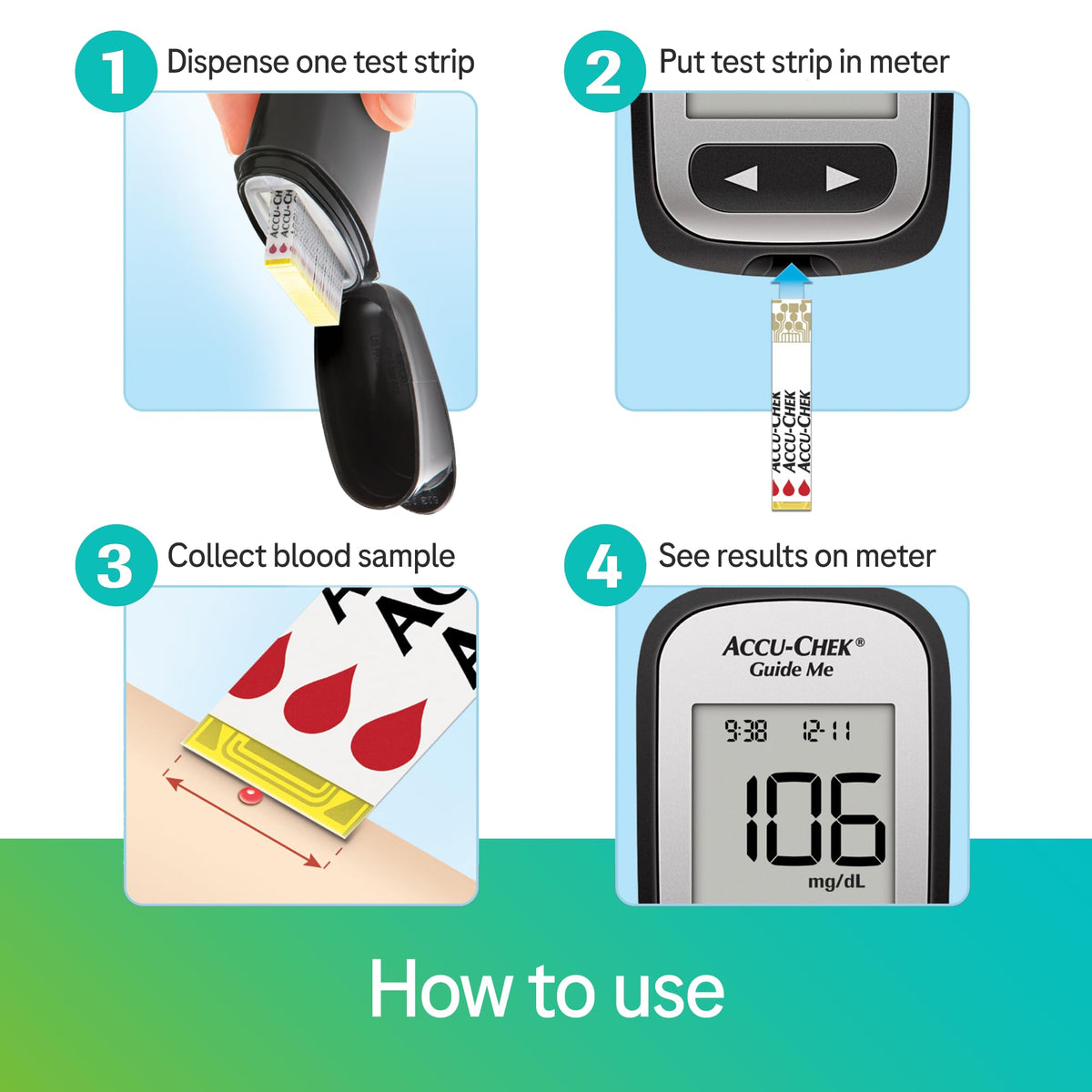 Glucose Test Strips, Pack of 60 O6103