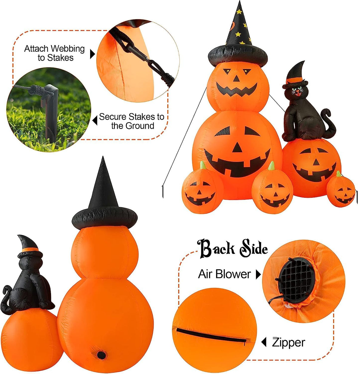 6 FT Halloween Inflatable Outdoor Decor Y5330